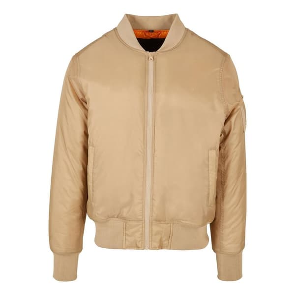 Build Your Brand Mens Contrast Bomber Jacket