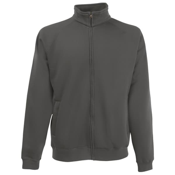 Fruit of the Loom Sweatjakke med fuld lynlås til mænd Light Graphite 2XL