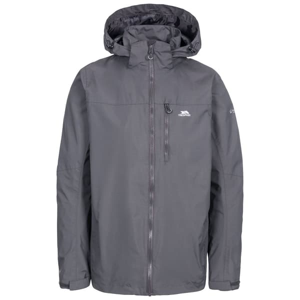 Trespass Mens Hamrand Waterproof Jacket Dark Grey XXS