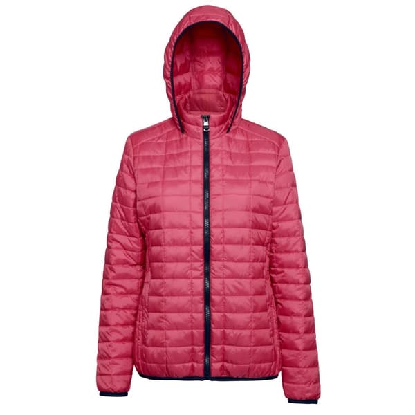 2786 Kvinnor/Damer Honeycomb Padded Hooded Jacket för kvinnor/damer