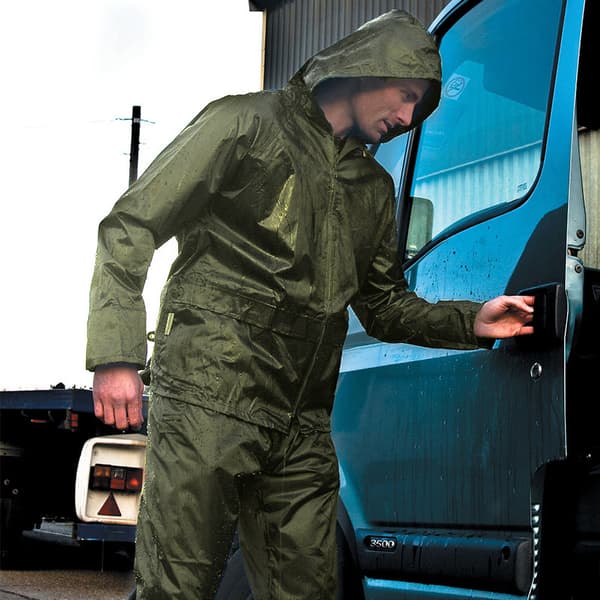 Result Heavyweight Waterproof Rain Suit för män (jacka och byxor)