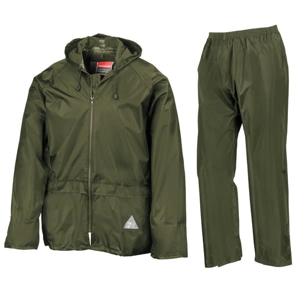 Result Heavyweight Waterproof Rain Suit för män (jacka och byxor)