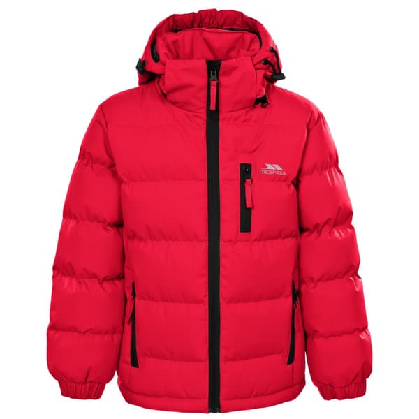 Trespass Boys Tuff Hooded Jacket Red 3/4