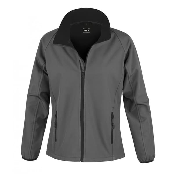 Result Kvinnor/Damer Core Printable Softshell-jacka Charcoal / Black L