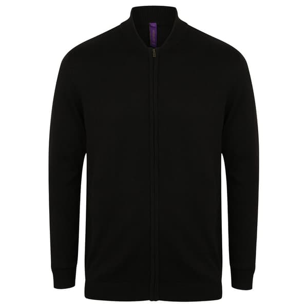 Henbury Unisex strikket bomberjakke