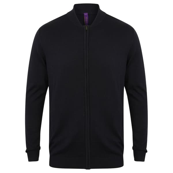 Henbury Unisex strikket bomberjakke