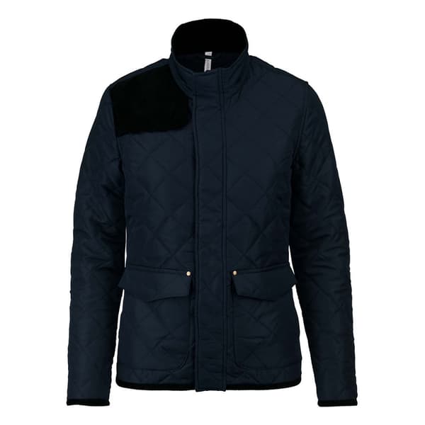 Kariban Womens/Ladies Quilted Jacket Navy/Black XL