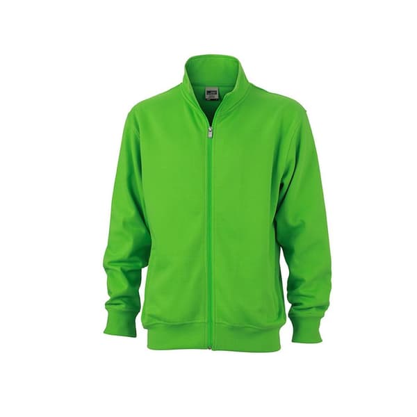 James and Nicholson Unisex arbejdstøj sweatjakke Lime Green M