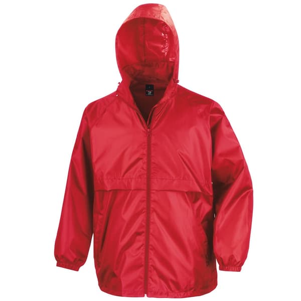 Result Mens Core Lightweight Waterproof Shield Windproof Jacket Red XS