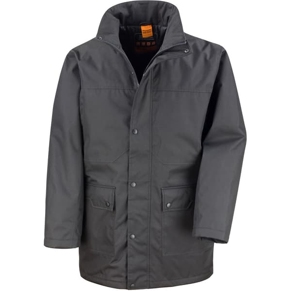 Result Mens Platinum Work Jacket / Coat Black XL