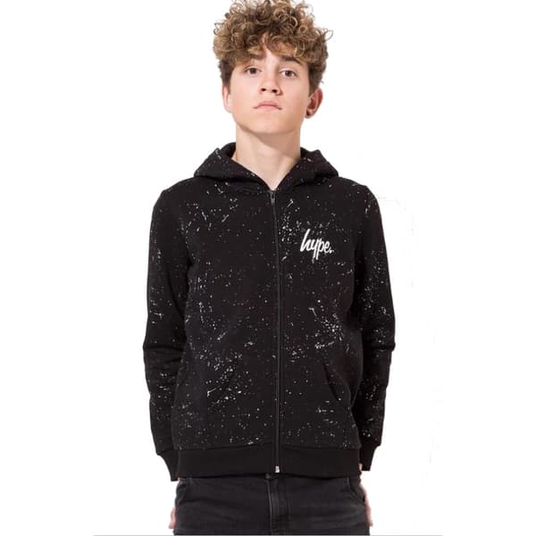 Hype Aop Speckle Zip Jacket til børn/børn Black 7-8 Years