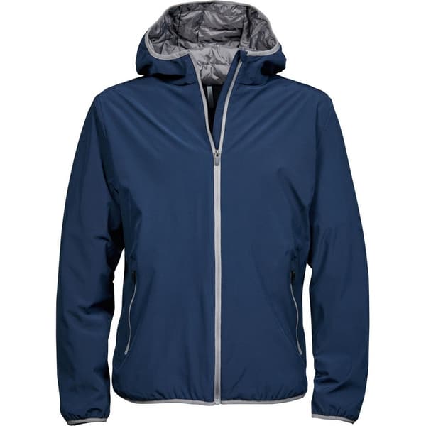 Tee Jays Mens New York Jacket (Waterproof, Windproof & Breathable) Navy/Light Grey M
