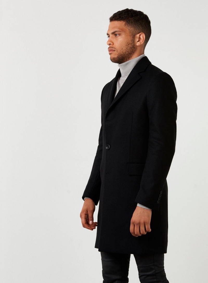 Lambton wool coat clearance black