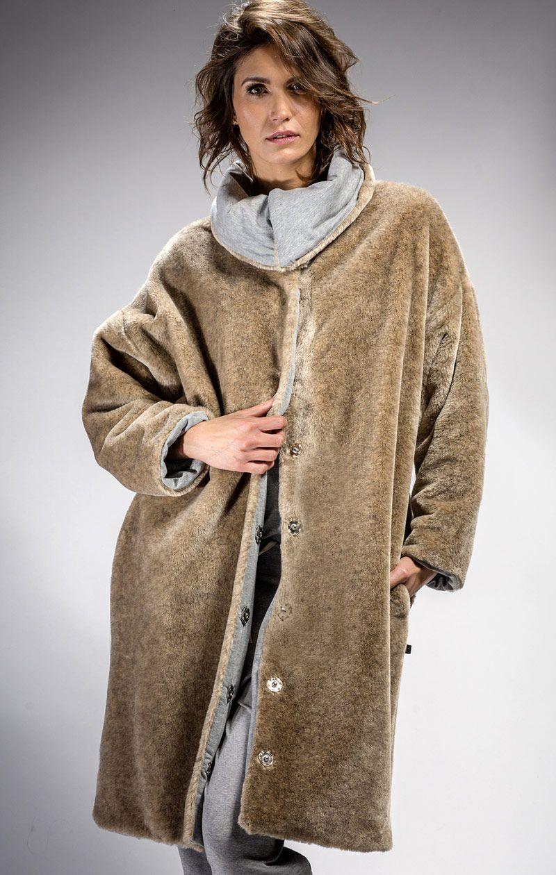 101 kaksipuolinen turkista beige, beige-harmaa, yksi koko