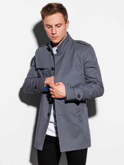Men's autumn coat C269 - grey