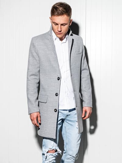 Men's coat C432 - grey