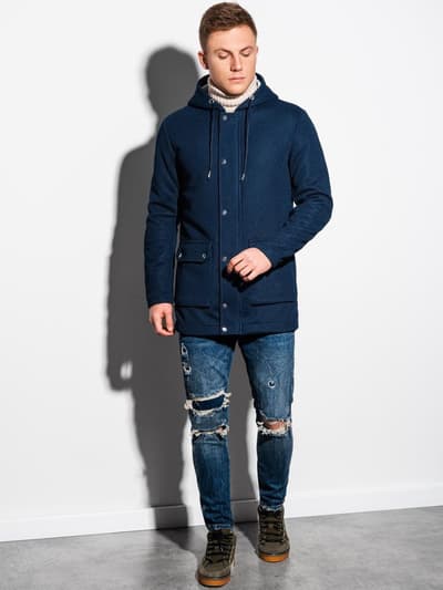 Men's autumn coat C454 - navy