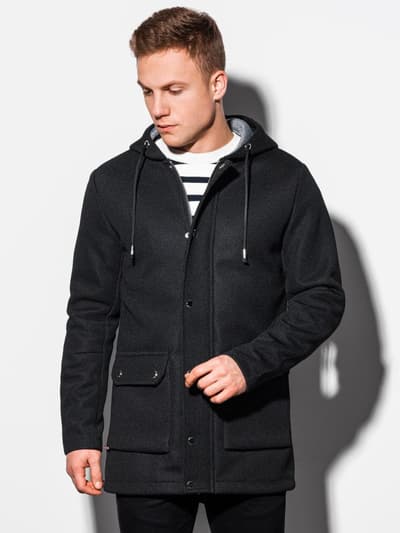 Men's autumn coat C454 - black