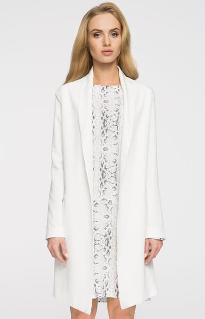Frakke Blezer S071, ECRU, 2XL