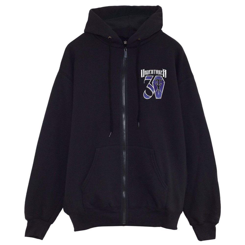 WWE Mens Deadman Forever The Undertaker Full Zip Hoodie
