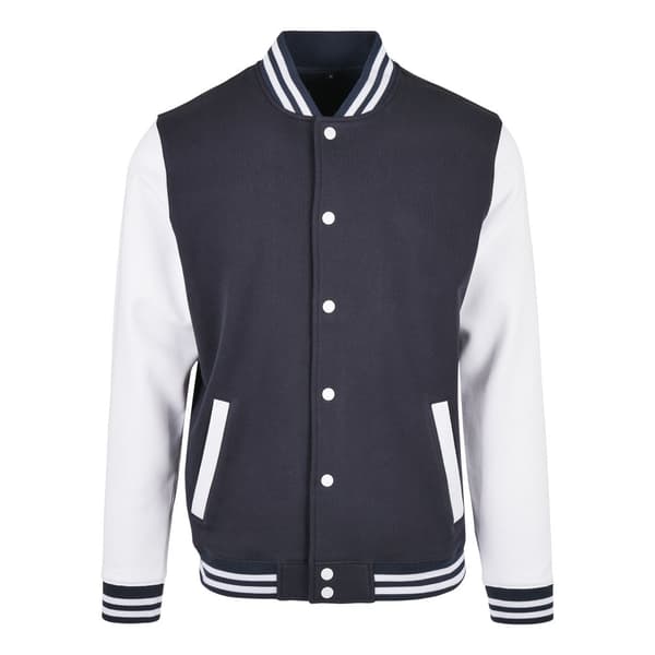 Build Your Brand Mens Basic College Jacket