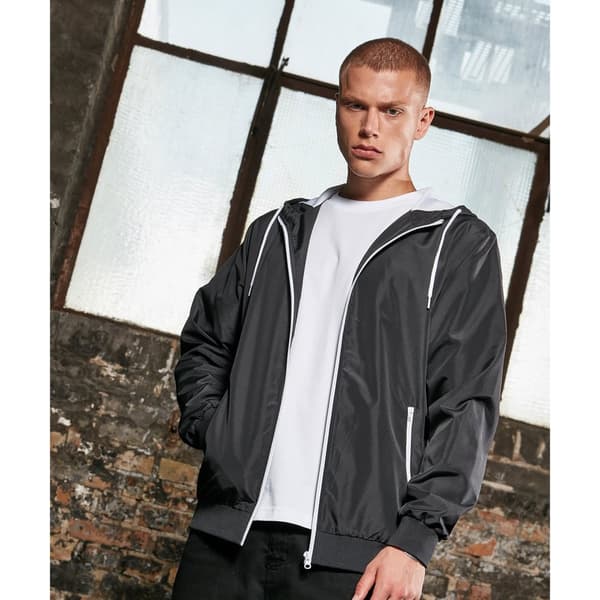 Build Your Brand Windrunner Recycled Jacket för män