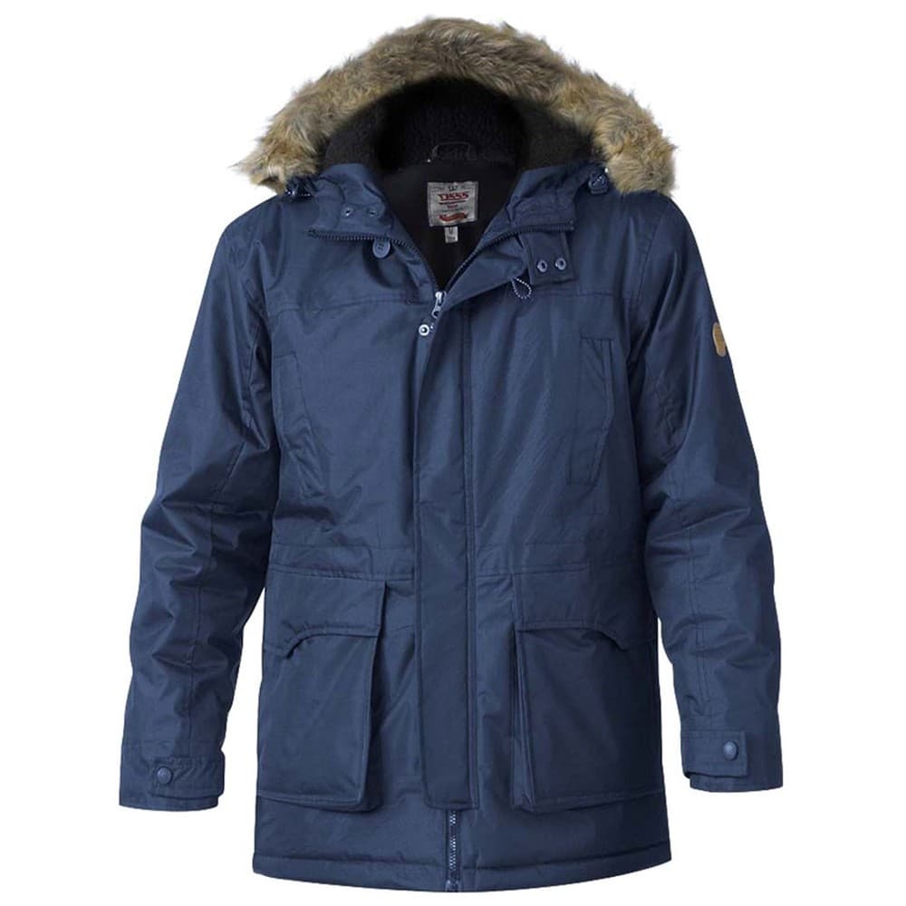 Duke Lovett D555 Kingsize parka med fuskpälsbesättning för män