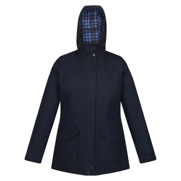 Regatta Womens/Ladies Brigida Waterproof Jacket Navy Check 10 UK
