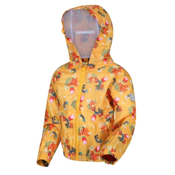 Regatta Barn/Kids Muddy Puddle Peppa Pig Floral Hooded Waterproof Jacket för barn/barn