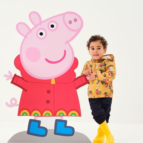 Regatta Barn/Kids Muddy Puddle Peppa Pig Floral Hooded Waterproof Jacket för barn/barn