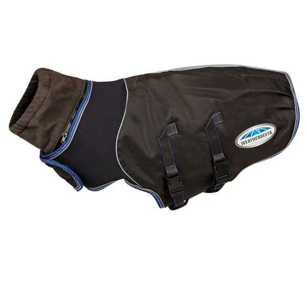 Weatherbeeta Comfitec Ultra Cozi Medium Lightweight Dog Coat Charcoal/Blue/White 25cm