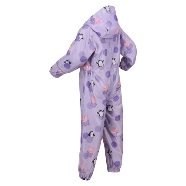Regatta Childrens/Kids Pobble Peppa Pig Polka Dot Waterproof Puddle Suit
