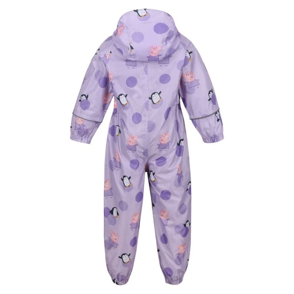 Regatta Childrens/Kids Pobble Peppa Pig Polka Dot Waterproof Puddle Suit