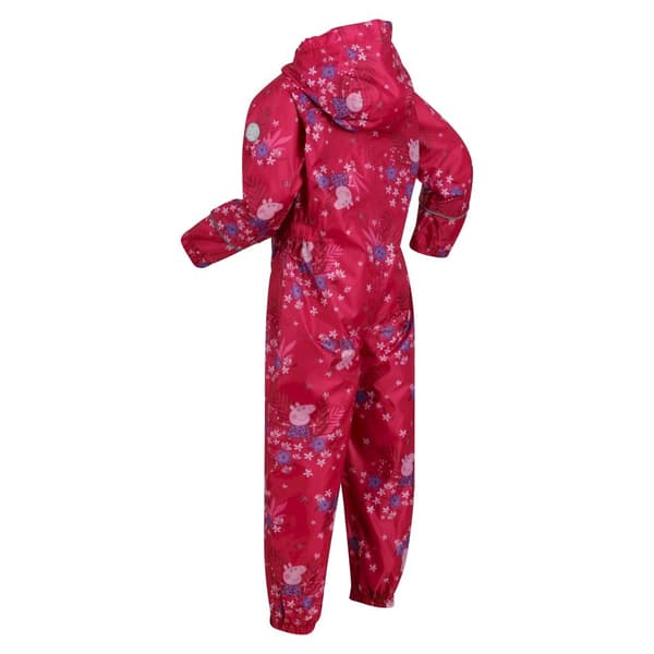 Regatta Childrens/Kids Pobble Peppa Pig Floral Waterproof Puddle Suit