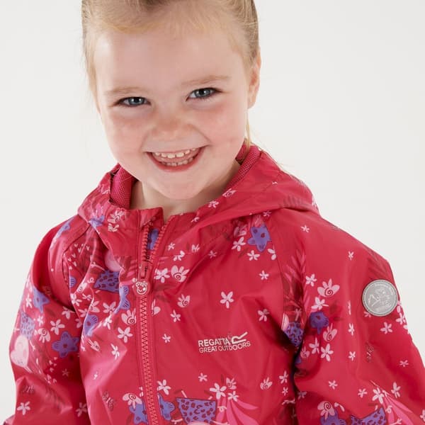 Regatta Childrens/Kids Pobble Peppa Pig Floral Waterproof Puddle Suit