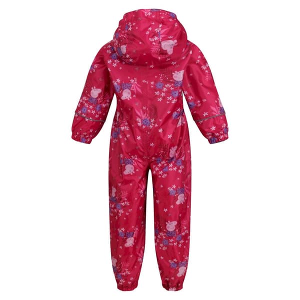 Regatta Childrens/Kids Pobble Peppa Pig Floral Waterproof Puddle Suit
