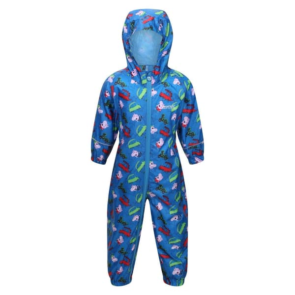 Regatta Childrens/Kids Pobble Peppa Pig Car Waterproof Puddle Suit Imperial Blue 5-6 Years