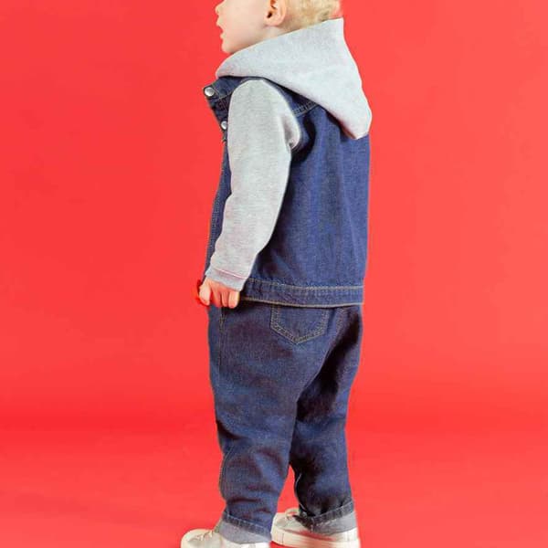 Larkwood Childrens/Kids Denim Hooded Jacket