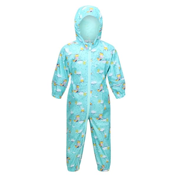 Regatta Børn/Børn Pobble Peppa Pig Clouds Vandtæt pudderdragt Aruba Blue 4-5 Years