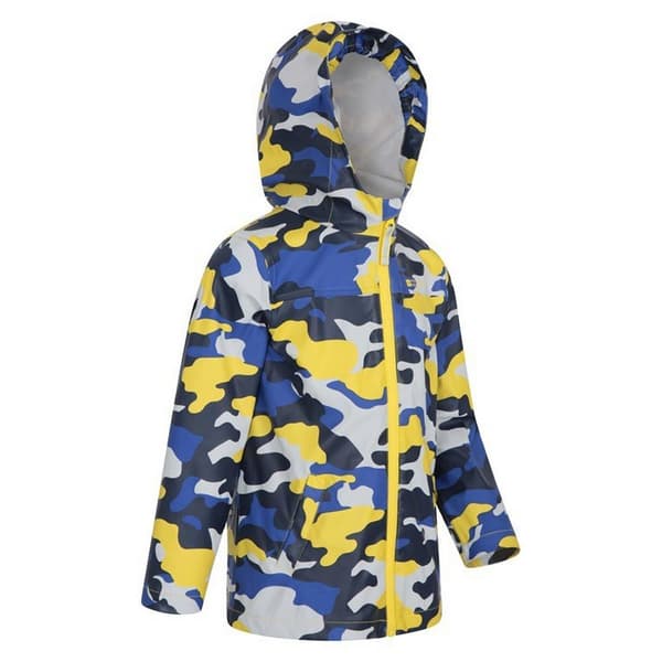 Mountain Warehouse Sæt med vandtæt jakke og bukser i Raindrop Camo til børn/børn
