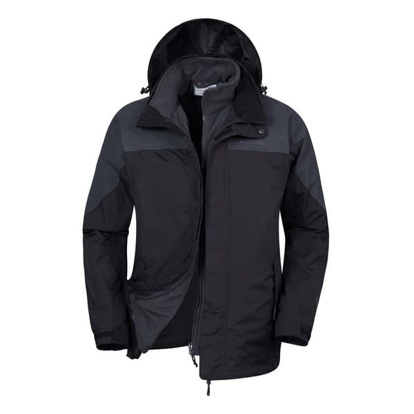 Mountain Warehouse Storm 3 i 1 vandtæt jakke til mænd