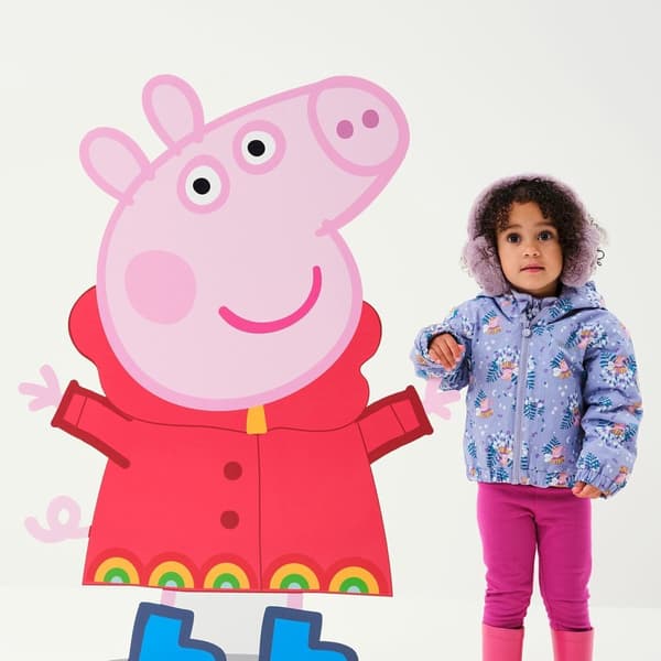 Regatta Childrens/Kids Muddy Puddle Floral Peppa Pig Padded Jacket