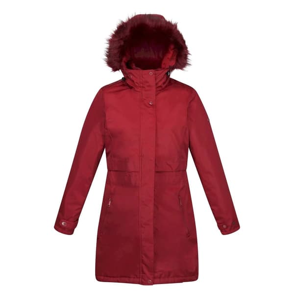 Regatta Dame/Ladies Lyanna parka med pelskant med falsk pels Cabernet 10 UK