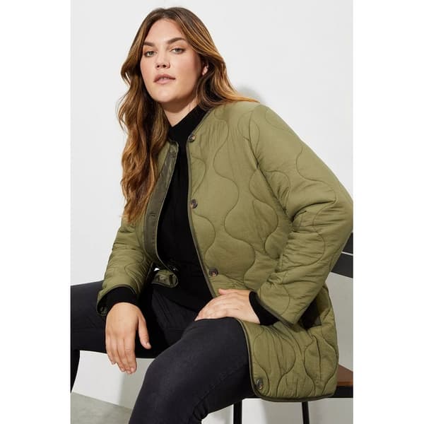 Dorothy Perkins Kvinnor/Damer kontrastkrage utan krage plus vadderad jacka