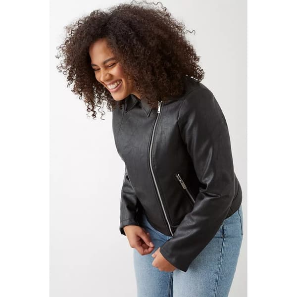 Dorothy Perkins Kvinder/damer i falsk læder plus bikerjakke