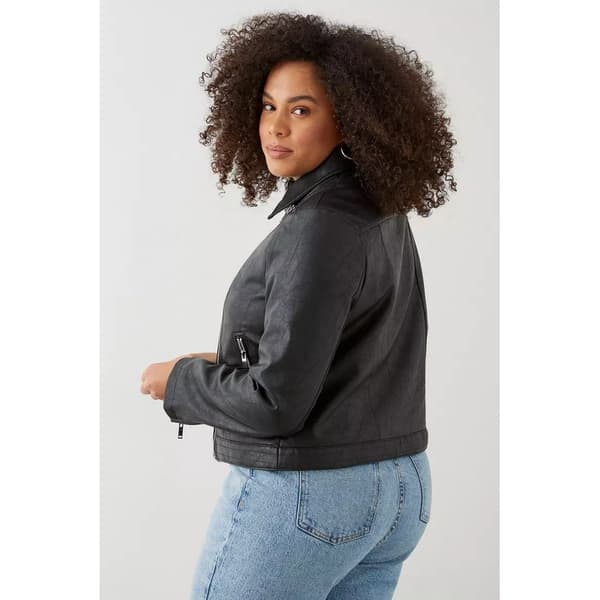 Dorothy Perkins Kvinder/damer i falsk læder plus bikerjakke