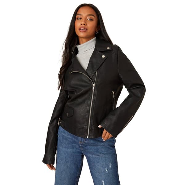 Dorothy Perkins Kvinnor/Damer Faux Leather Petite Biker Jacket