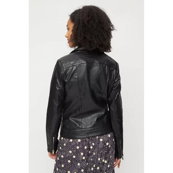 Dorothy Perkins Dame/kvinder Faux læder høj biker jakke