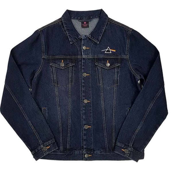 Pink Floyd Unisex jakke til voksne med Dark Side Of The Moon-rygprint Denim Blue XL