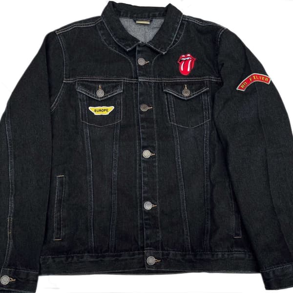 The Rolling Stones Unisex denimjakke til voksne med sympati med rygtryk